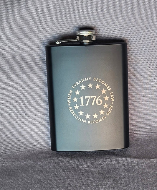 8oz Stainless Steel Hip Flask – 1776