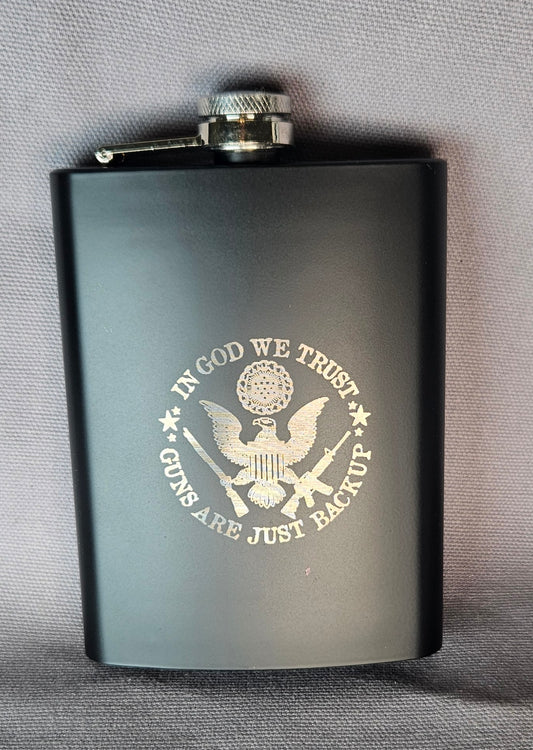 8oz Stainless Steel Hip Flask – In God We Trust