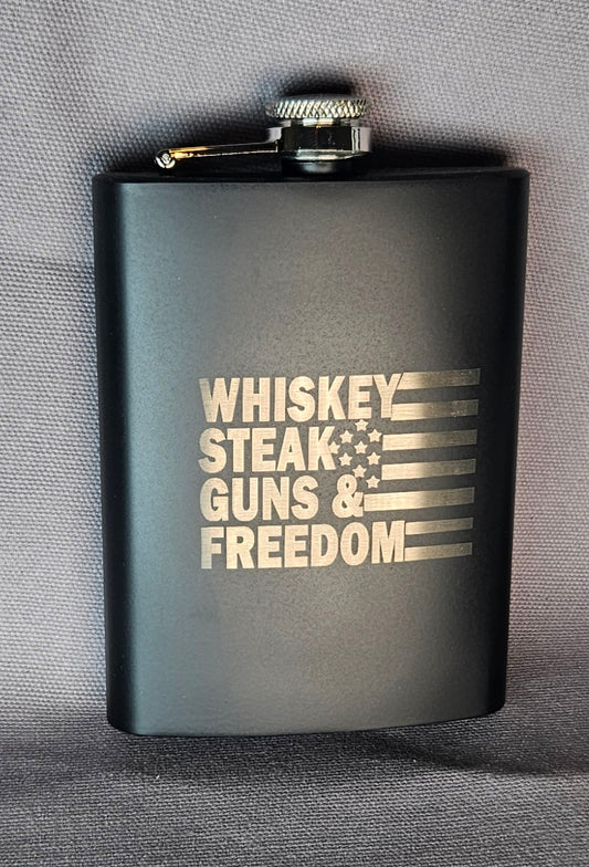 8oz Stainless Steel Hip Flask – Whiskey