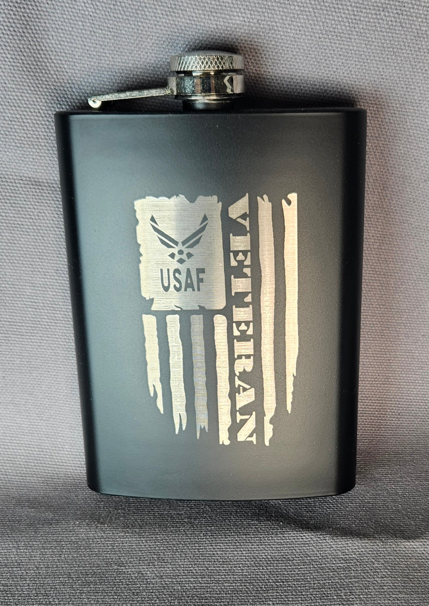 8oz Stainless Steel Hip Flask – USAF Veteran