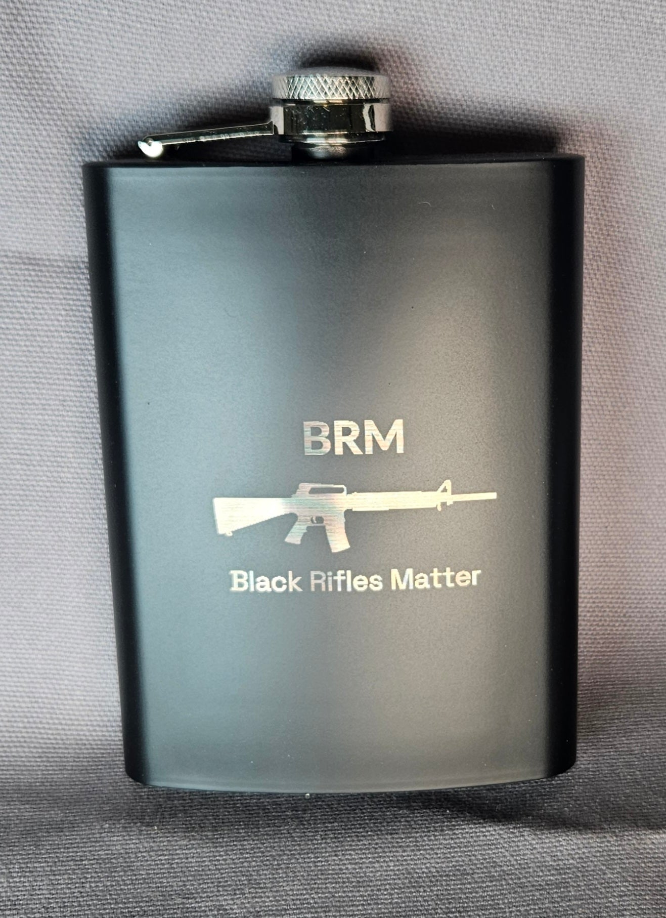 8oz Stainless Steel Hip Flask – Black Rifles Matter