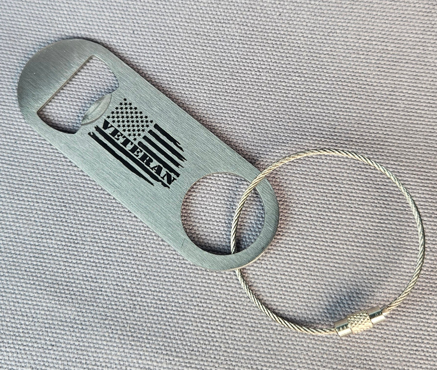 Bottle Opener Keychain - Veteran