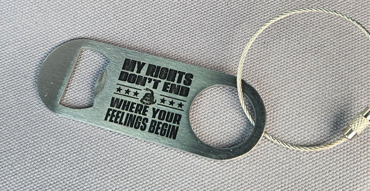 Bottle Opener Keychain - My Rights