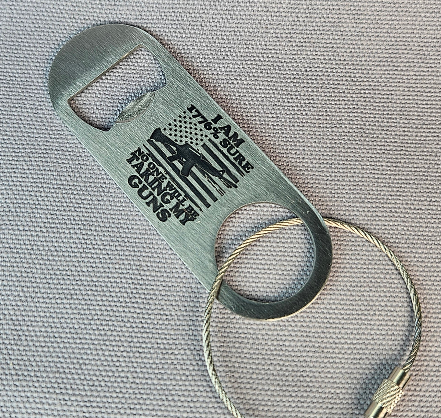 Bottle Opener Keychain - Not Taking My Guns